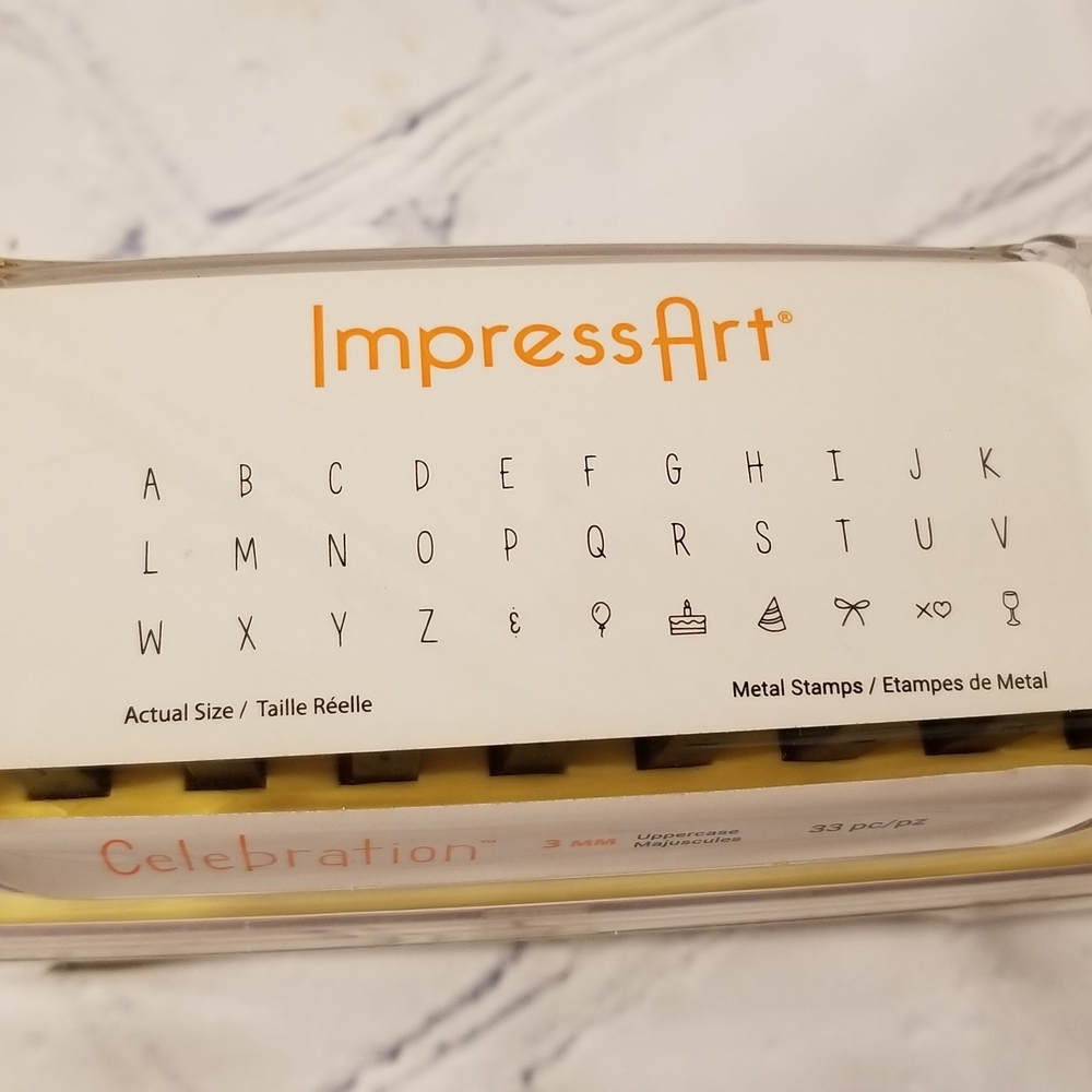 Hobby Lobby ImpressArt Celebration Font And Stamping Blank Set - Picture 3 of 9